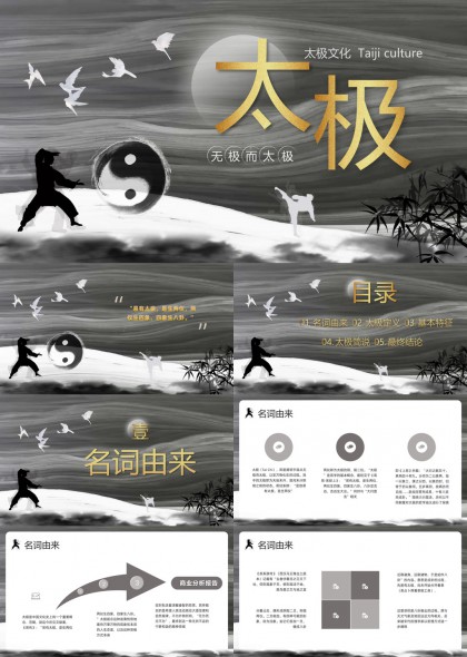 太极文化解析与传承PPT模板