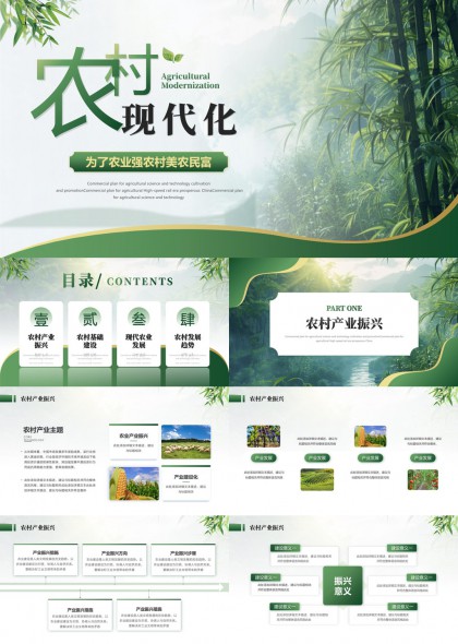 乡村振兴与现代农业发展PPT模板
