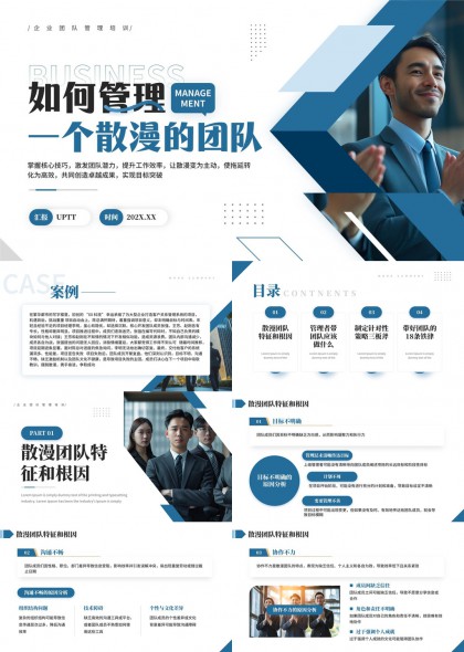 如何管理一个散漫的团队企业管理培训PPT模板