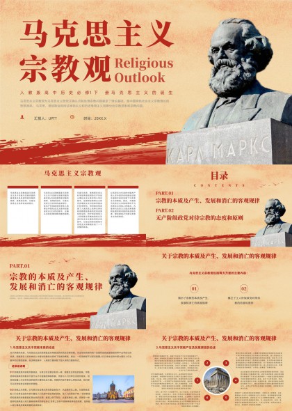 馬克思主義宗教觀高中歷史必修一教學(xué)課件PPT模板