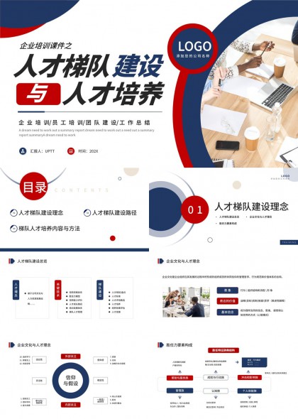 企业培训课件人才梯队建设方法PPT模板