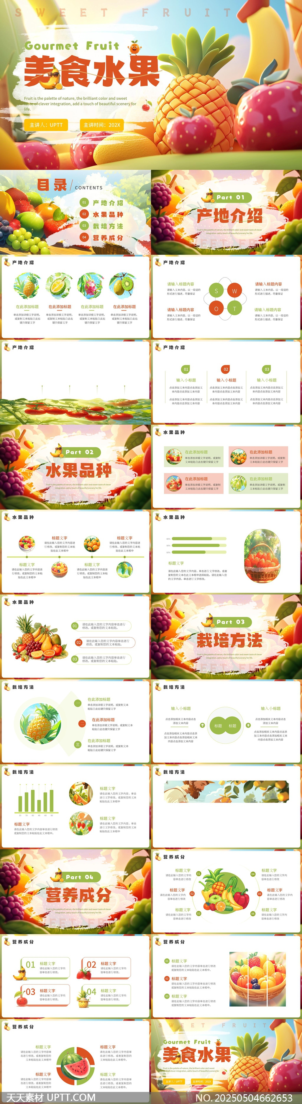 美食水果產(chǎn)地介紹品種栽培方法PPT模板