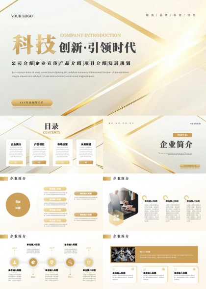科技企業(yè)介紹產(chǎn)品項目市場運營未來展望PPT模板