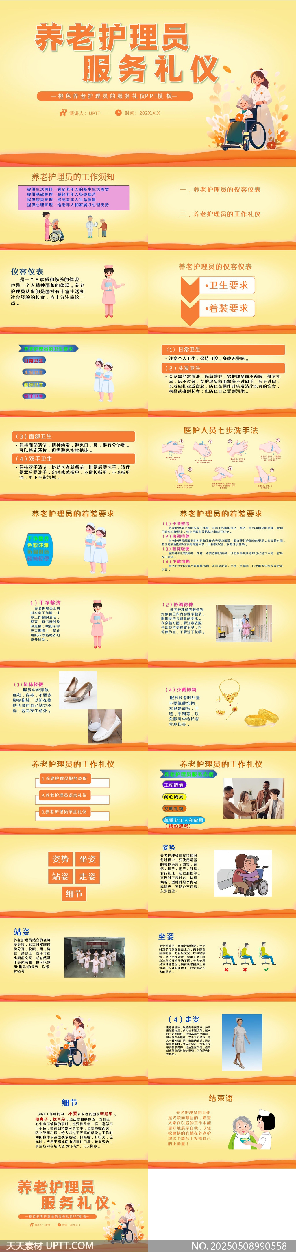 養(yǎng)老護理員服務禮儀詳細指南PPT模板