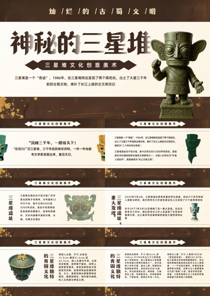 神秘三星堆文化美术PPT模板