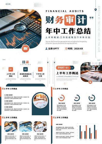 財(cái)務(wù)審計(jì)年中工作總結(jié)報(bào)告PPT模板
