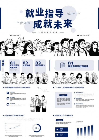 大学生就业指导与未来规划PPT模板