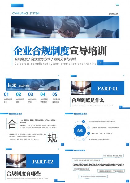 企业合规制度宣导培训内容详解PPT模板