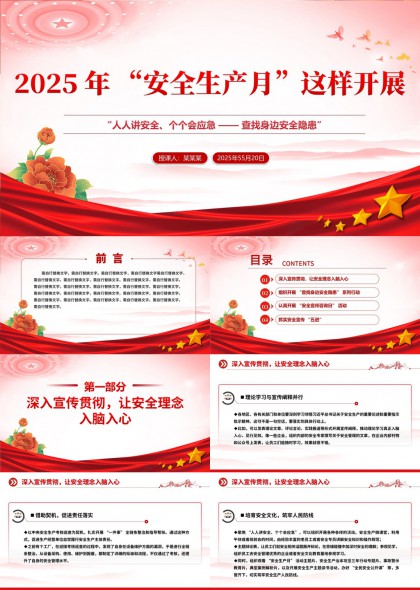 2025年安全生产月这样开展PPT模板