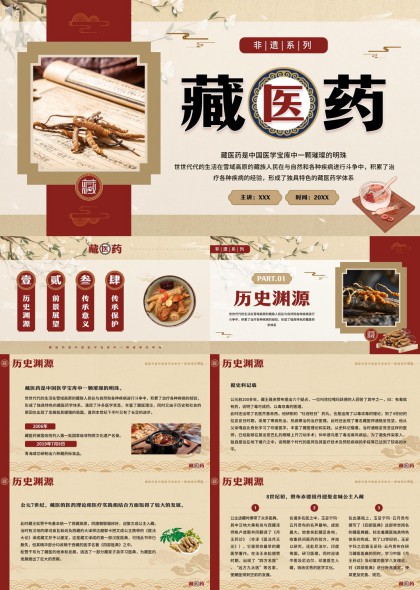 藏医药历史文化与前景展望PPT模板