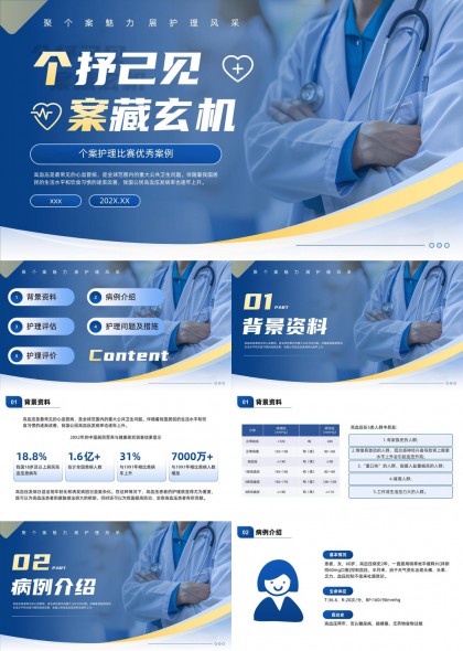高血压护理案例分析评估PPT模板