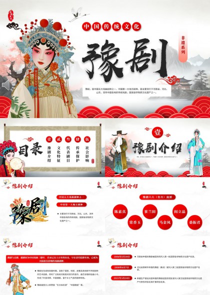 豫剧文化传承与保护介绍PPT模板