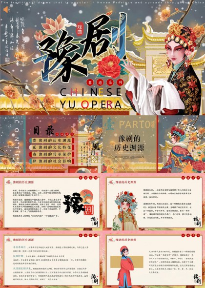 豫剧文化传承与保护PPT模板