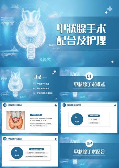 甲状腺手术配合护理医疗培训PPT模板
