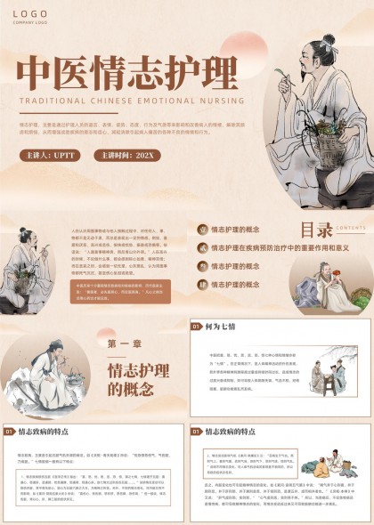 中医情志护理知识讲解与应用PPT模板