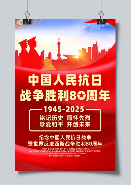 抗日戰爭勝利80周年紀念海報設計