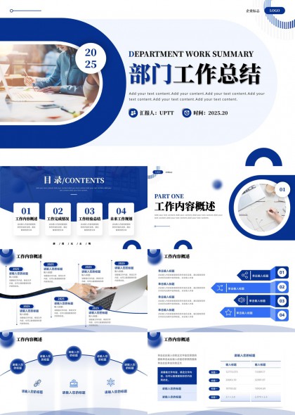 部门工作总结报告2025年工作规划PPT模板