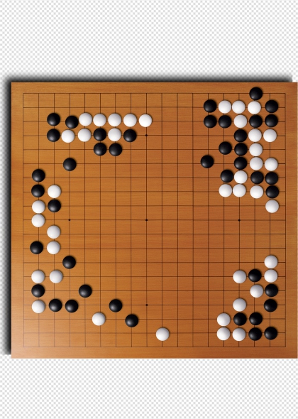 围棋棋盘黑白棋子对弈竞技免抠游戏元素