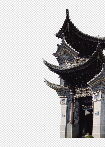 古代建筑飞檐斗拱传统中式建筑免抠图片