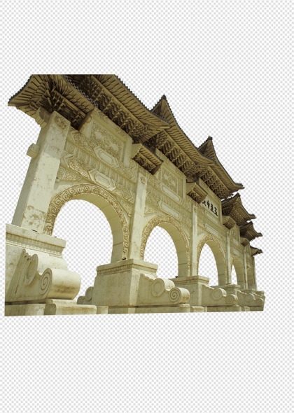 古代石牌坊建筑中国传统文化免抠图像