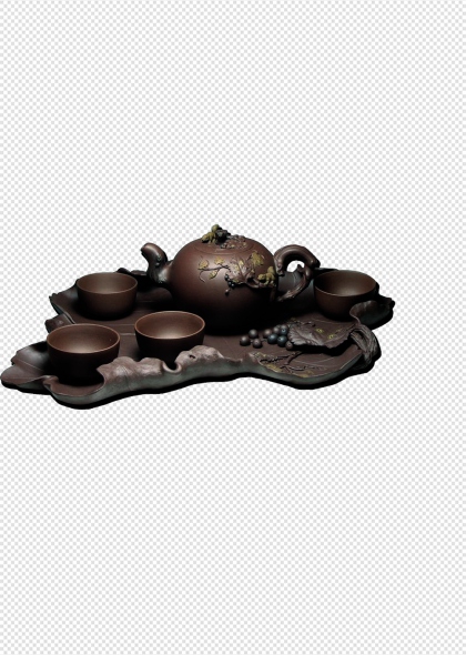 紫砂茶具茶文化设计免抠茶具图片