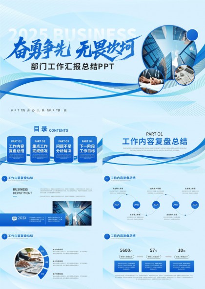 2025商务部门工作汇报总结PPT模板