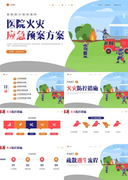 医院火灾应急预案方案详细流程与措施PPT模板