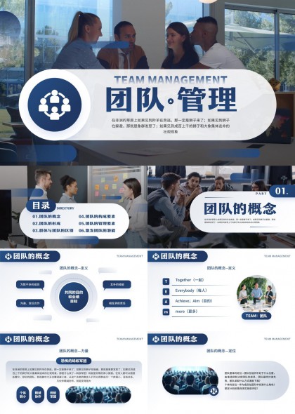 团队管理概念与实践详解PPT模板