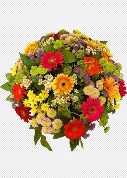 彩色花卉花束免抠图片元素装饰图案