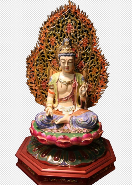 西方三圣之一佛像免抠PNG元素