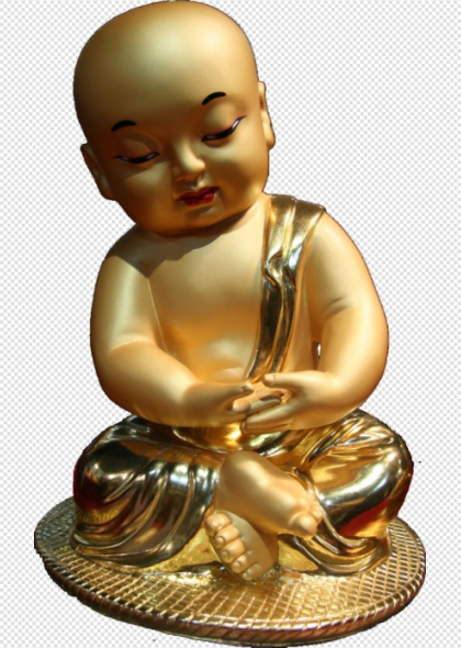 小沙弥佛像免抠PNG图片