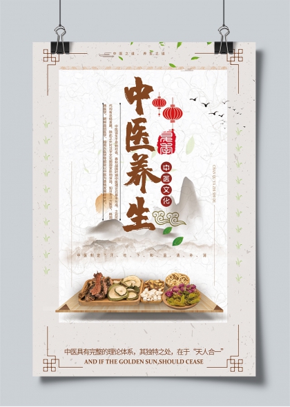 中医养生文化传承与创新宣传海报