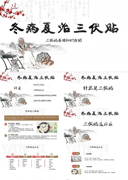 冬病夏治三伏贴基础知识介绍PPT模板