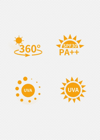 夏季防晒UVA防护SPF30标签元素