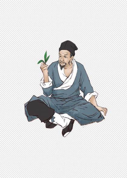 中医人物名医李时珍插画元素