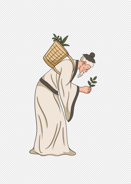 古代医生中医人物插画