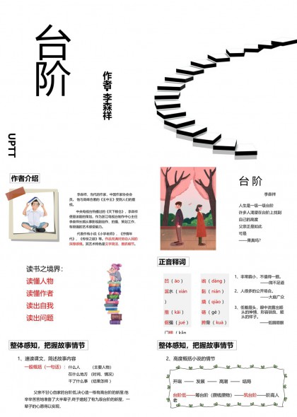 台阶课文解析与人物对话赏析PPT模板