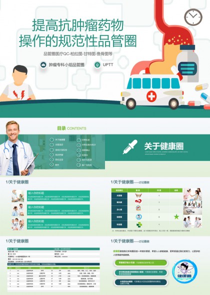 医疗品管圈提高抗肿瘤药物操作规范性PPT模板