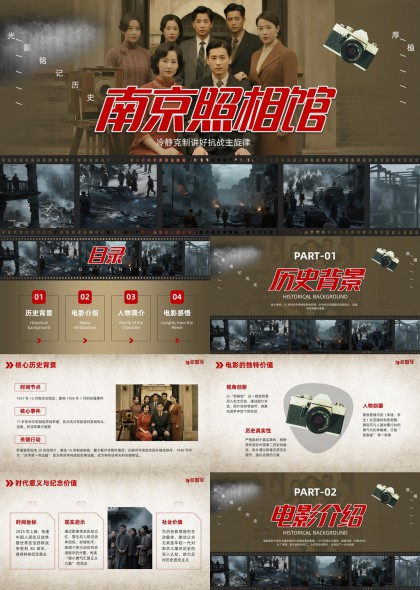 南京照相館歷史背景電影介紹人物簡介感悟PPT模