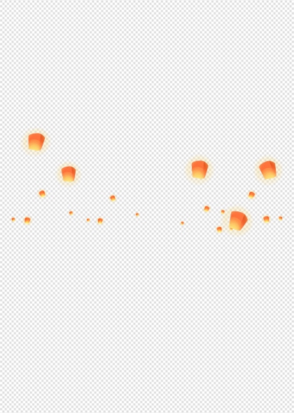 中秋燈籠孔明燈免摳元素中秋節裝飾圖案