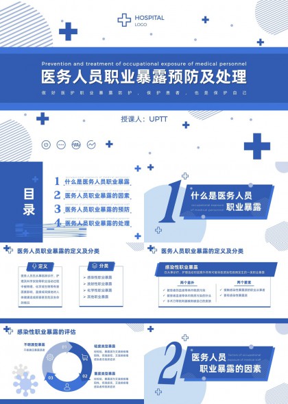 医务人员职业暴露预防与处理PPT模板