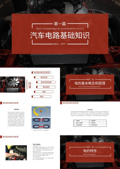 汽车电路基础知识讲解PPT模板
