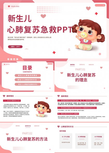 新生儿心肺复苏急救培训PPT模板