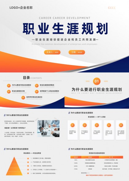 职业生涯规划培训课件PPT模板