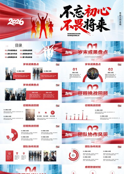 年终总结汇报PPT模板