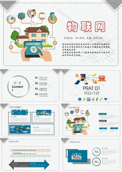 物联网智能家居项目策划PPT模板
