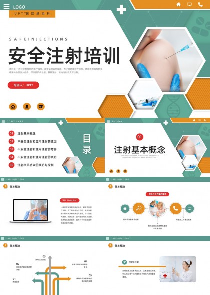 安全注射培训医疗健康PPT模板