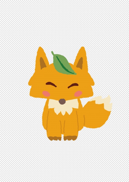 可爱狐狸卡通形象免抠插画元素