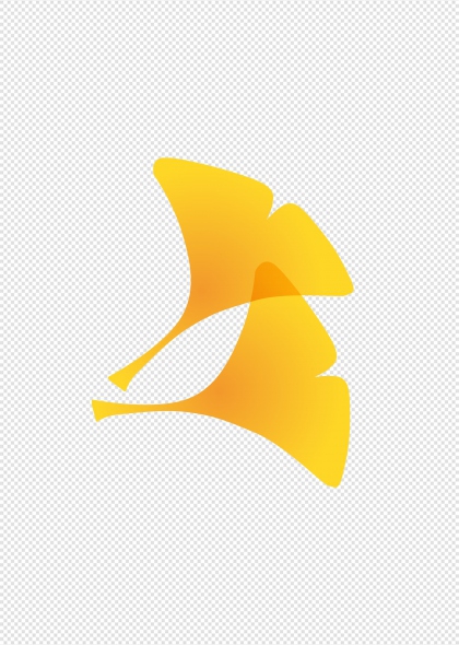 金色银杏叶秋季装饰免抠插画元素