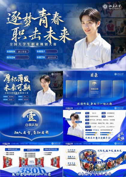大学生职业规划大赛答辩PPT模板